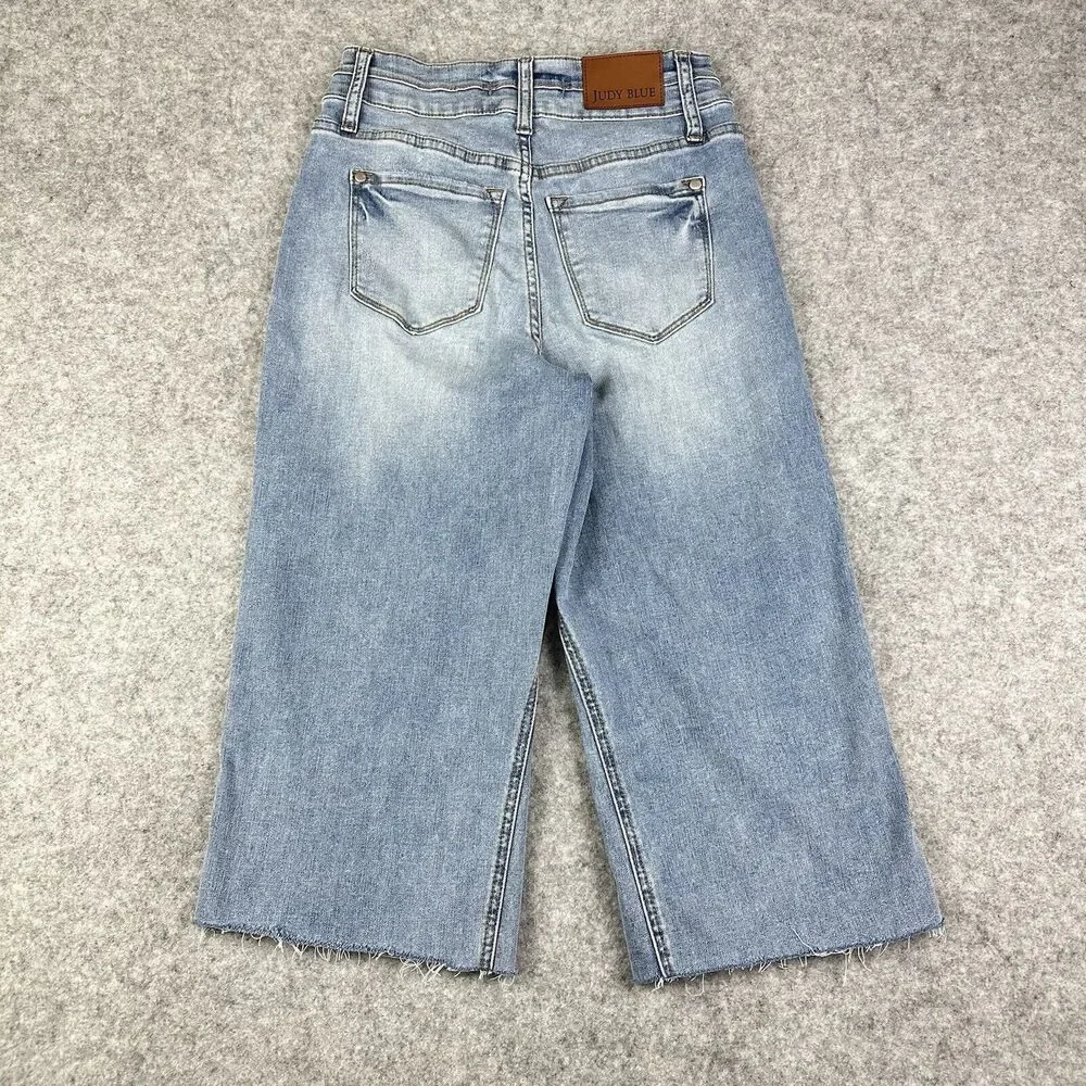 Judy Blue Light Blue Flare & Wide Leg Jeans - Picture 4 of 14